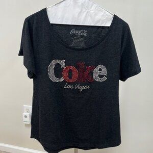 Coca Cola Las Vegas short sleeve rhinestone tee